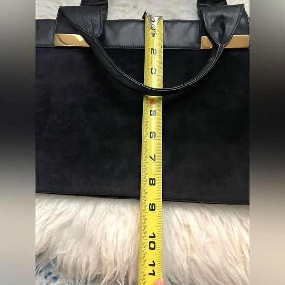 Vintage Susan Gail Leather and Suede Black Handbag - Picture 8 of 10
